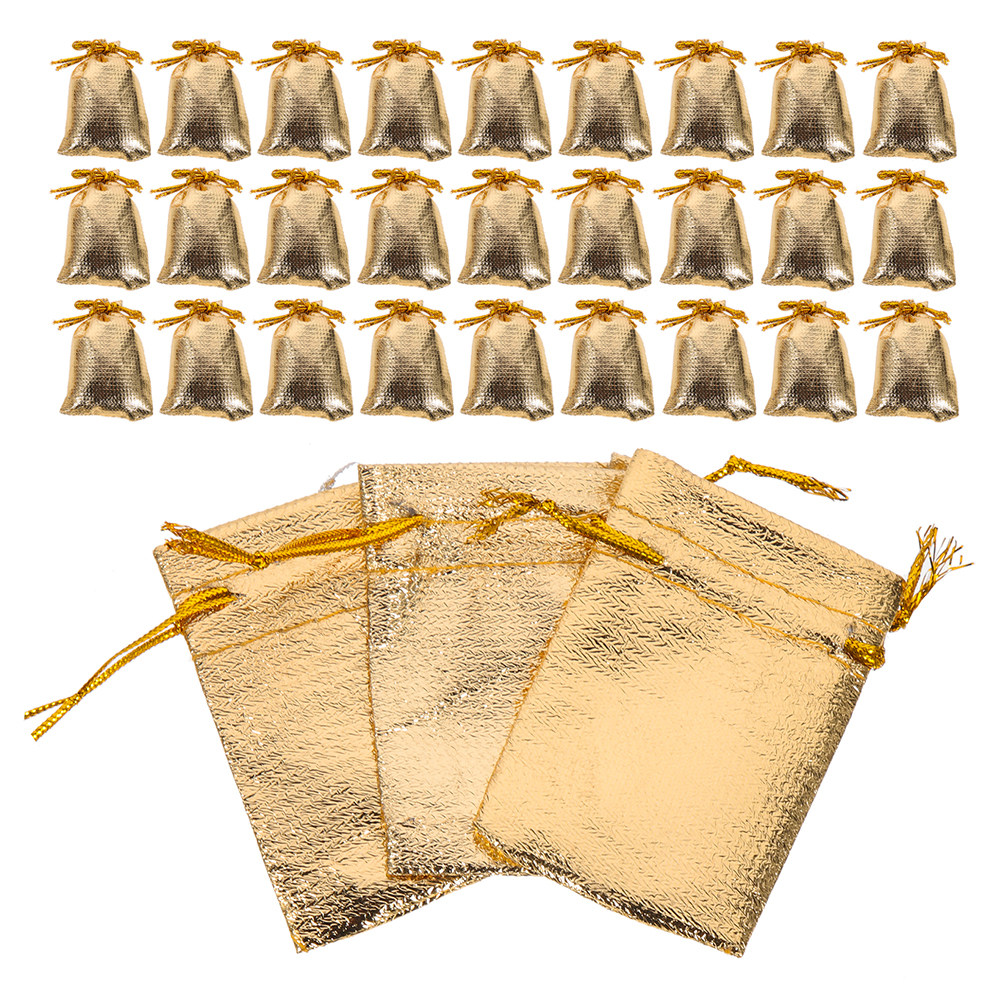 Wedding Solution - 100 Stück wiederverwendbare Schmuckbeutel mit Kordelzug,