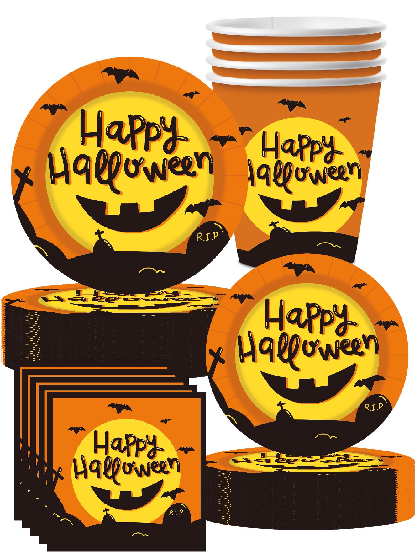 Wedding Z - Halloween Horror-Themenparty 7-Zoll 9-Zoll Teller Servietten