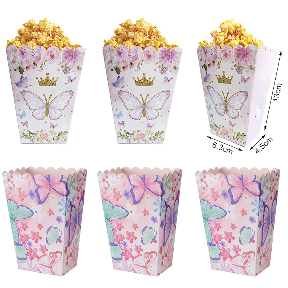 Wedding Supply.Box - 6/12/24/30 stücke Schmetterling Popcorn Box Snack