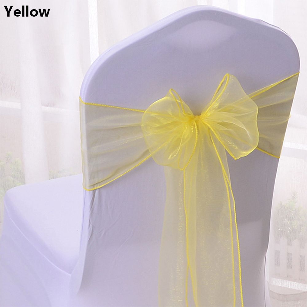 Chair Sash Organza - 1 Stück Organza-Stuhldekoration Schleifenband für Hochzeiten,