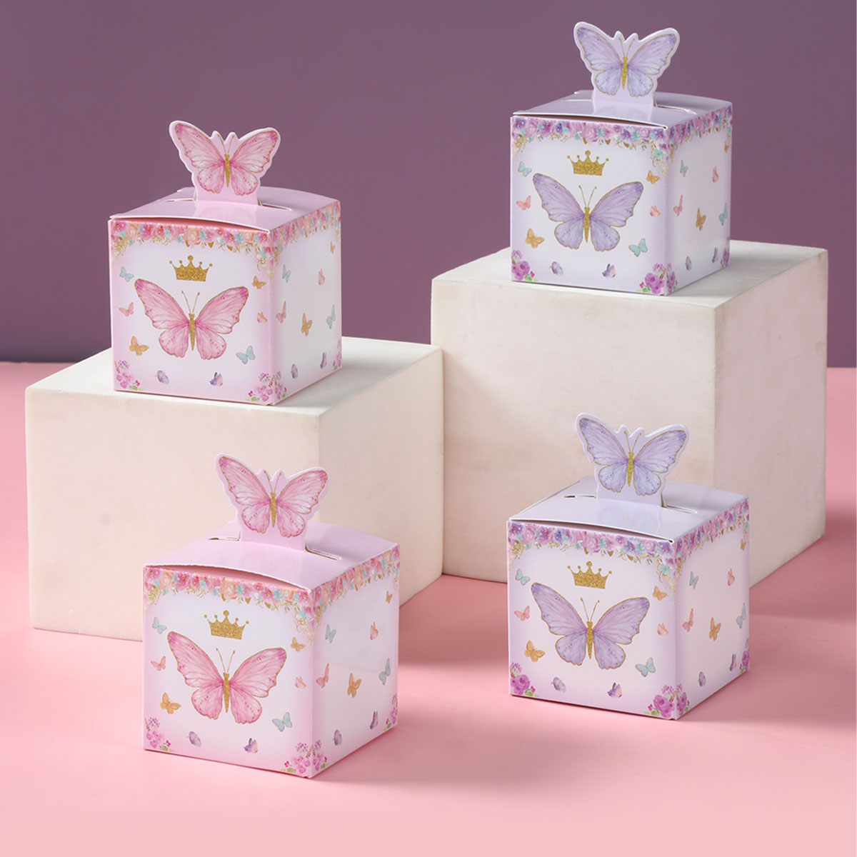 Wedding Supply.Box - 24 stücke Süßigkeiten Geschenk box lila