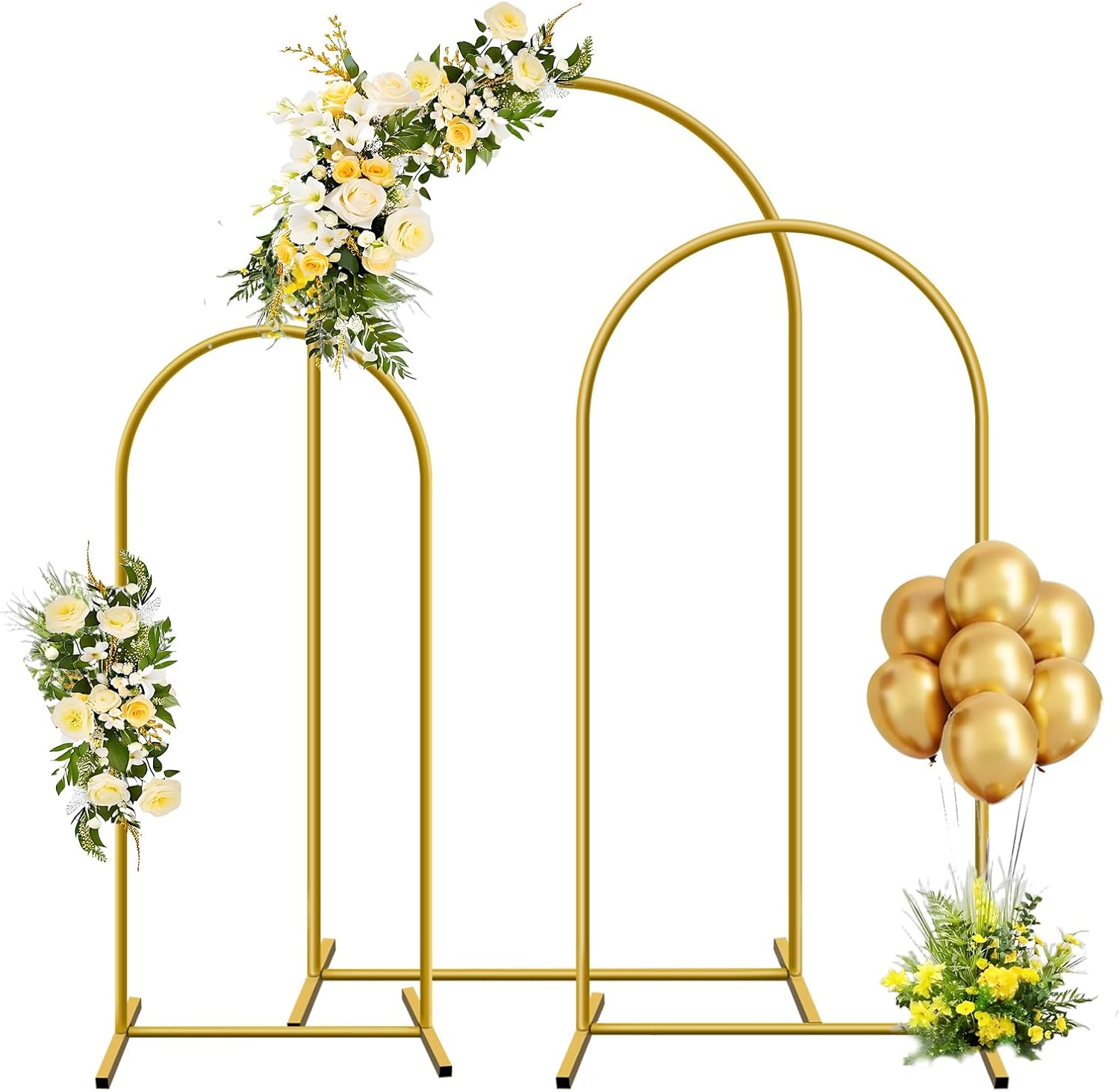 Wedding Support - 1pc Gold Metall Bogen Hintergrund Stehen