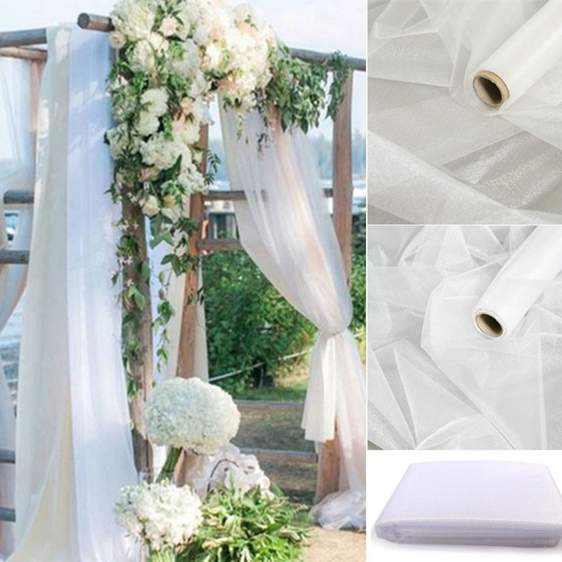 Chair Sash Organza - 5 meter/los Sheer Kristall Organza Tüll