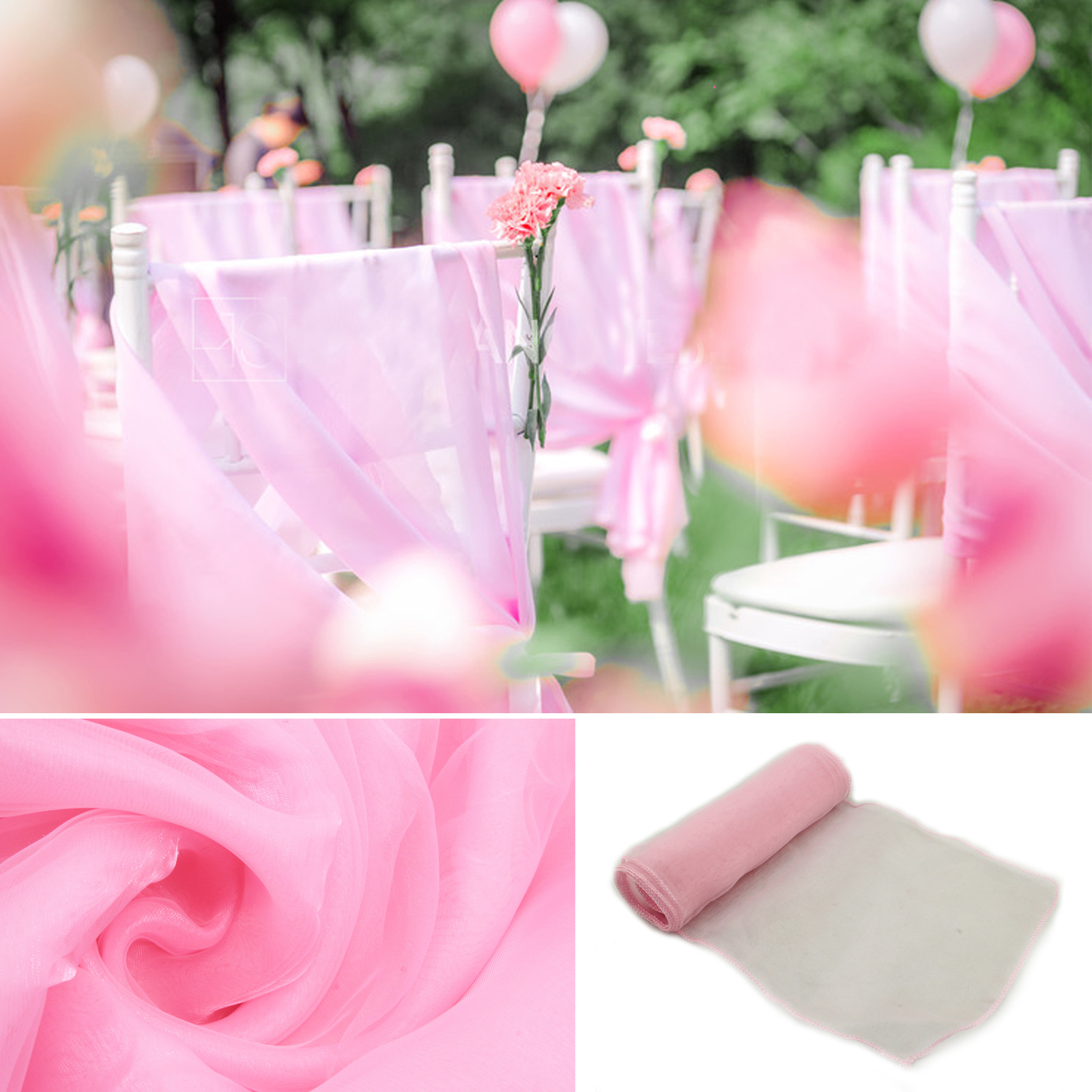 Chair Sash Organza - 1 stücke Organza Stuhl Schärpen Knoten