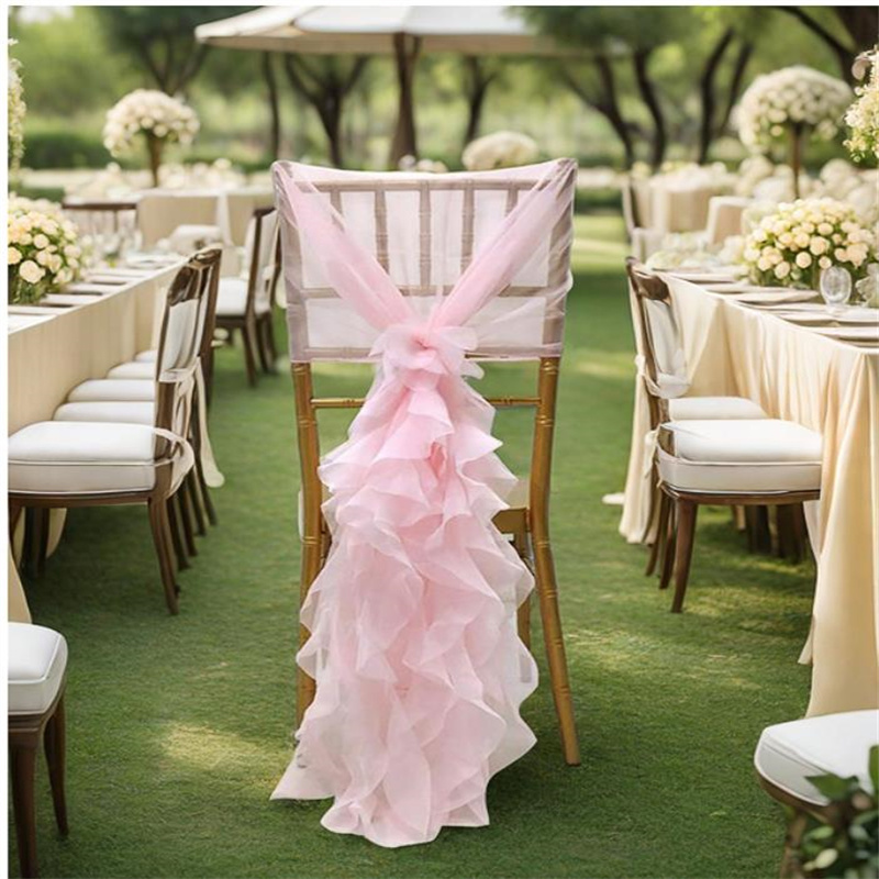 Bambus-Stuhldekorationen Chiav – Chair Sash Organza Bewertung und Preis