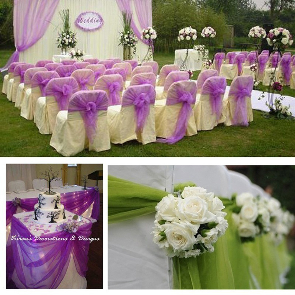 Hochzeit Dekoration Tüll Rolle – Chair Sash Organza Bewertung und Preis