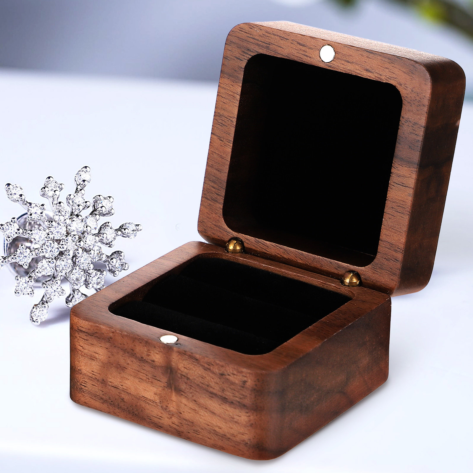 Luxuriöse Holzringbox, sichere – Wedding Solution Bewertung und Preis