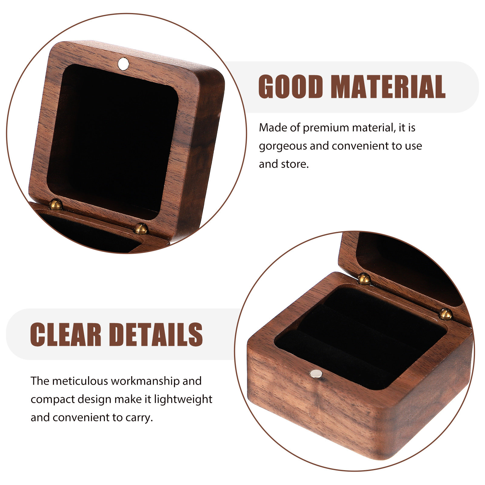 Luxuriöse Holzringbox, sichere – Wedding Solution Bewertung und Preis