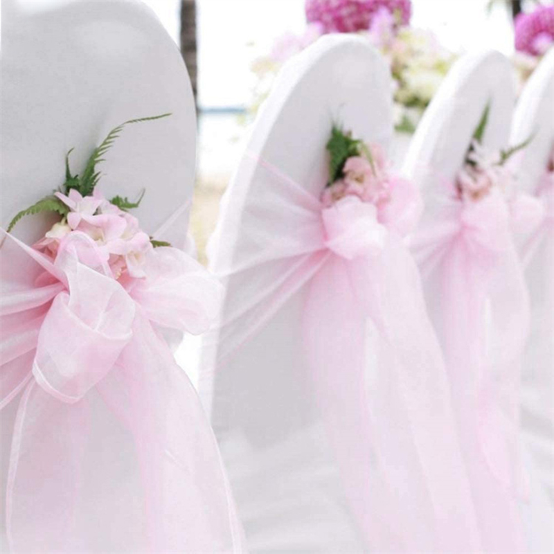 10/50/100PCS Hochzeit Stuhl De – Chair Sash Organza Bewertung und Preis