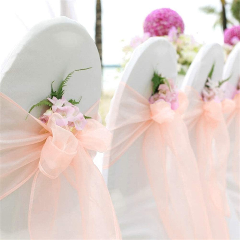 10/50/100PCS Hochzeit Stuhl De – Chair Sash Organza Bewertung und Preis