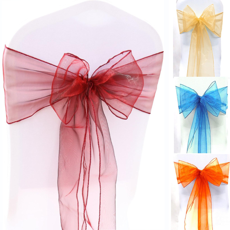 10/50/100PCS Hochzeit Stuhl De – Chair Sash Organza Bewertung und Preis