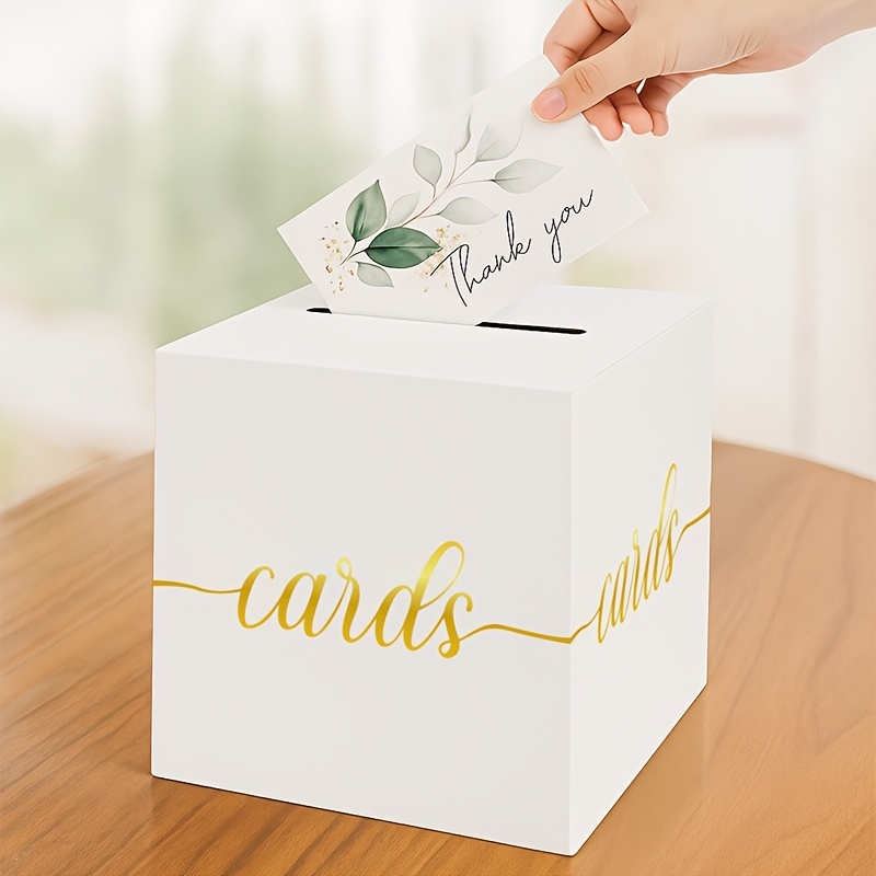 4 weiße Hochzeitskarten mit Go – Wedding Card Box Bewertung und Preis