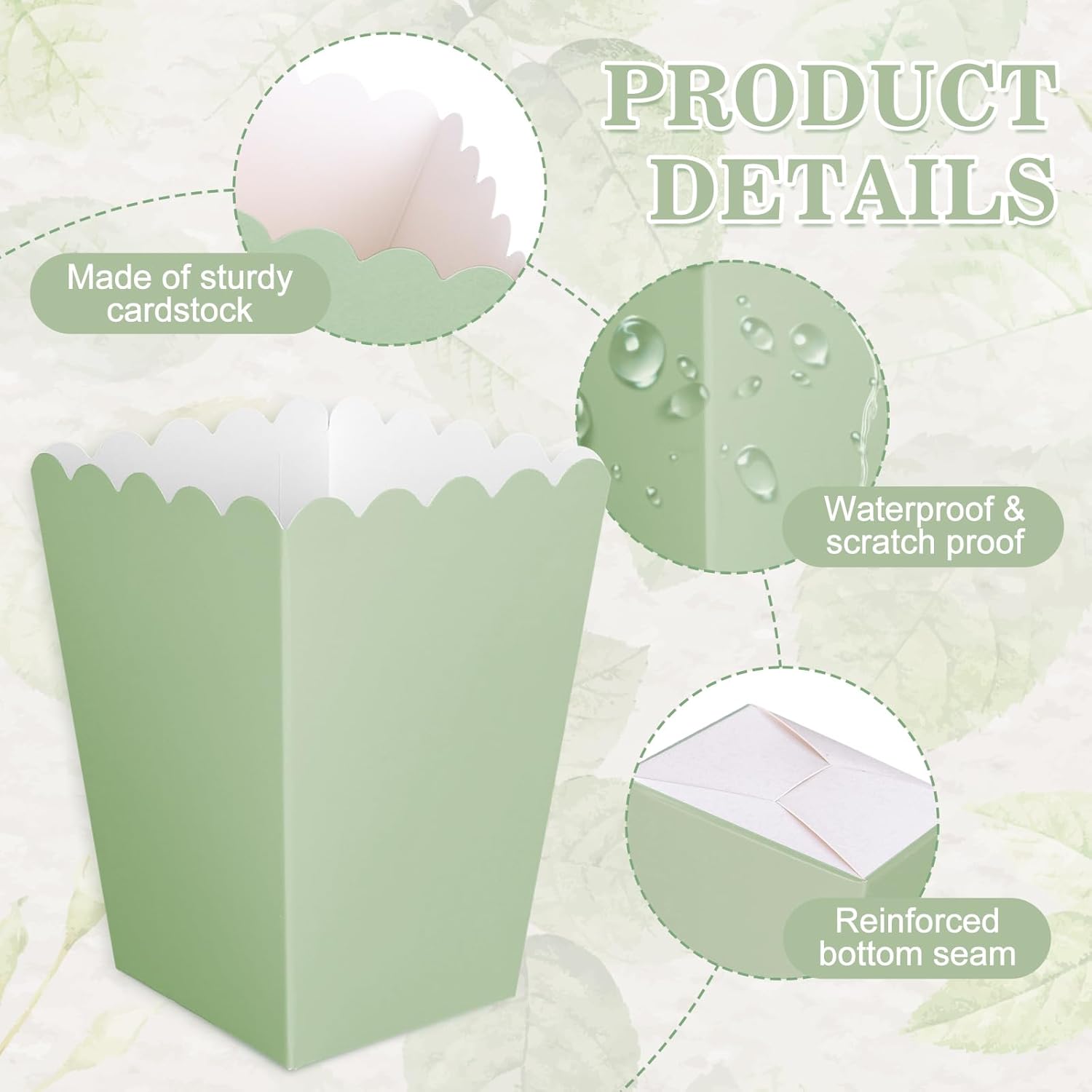 12 Stück salbeigrüne Mini-Popc – Wedding Supply.Box Bewertung und Preis